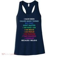 Because I Believe In Me Rainbow Mantra Women's Tank Top thumb 0