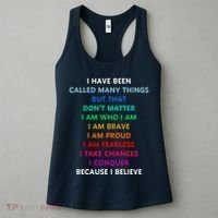 Because I Believe In Me Rainbow Mantra Women's Tank Top thumb 3