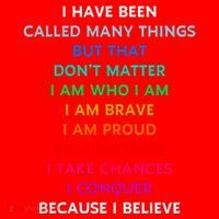 Because I Believe In Me Rainbow Mantra Santa Hat thumb 1