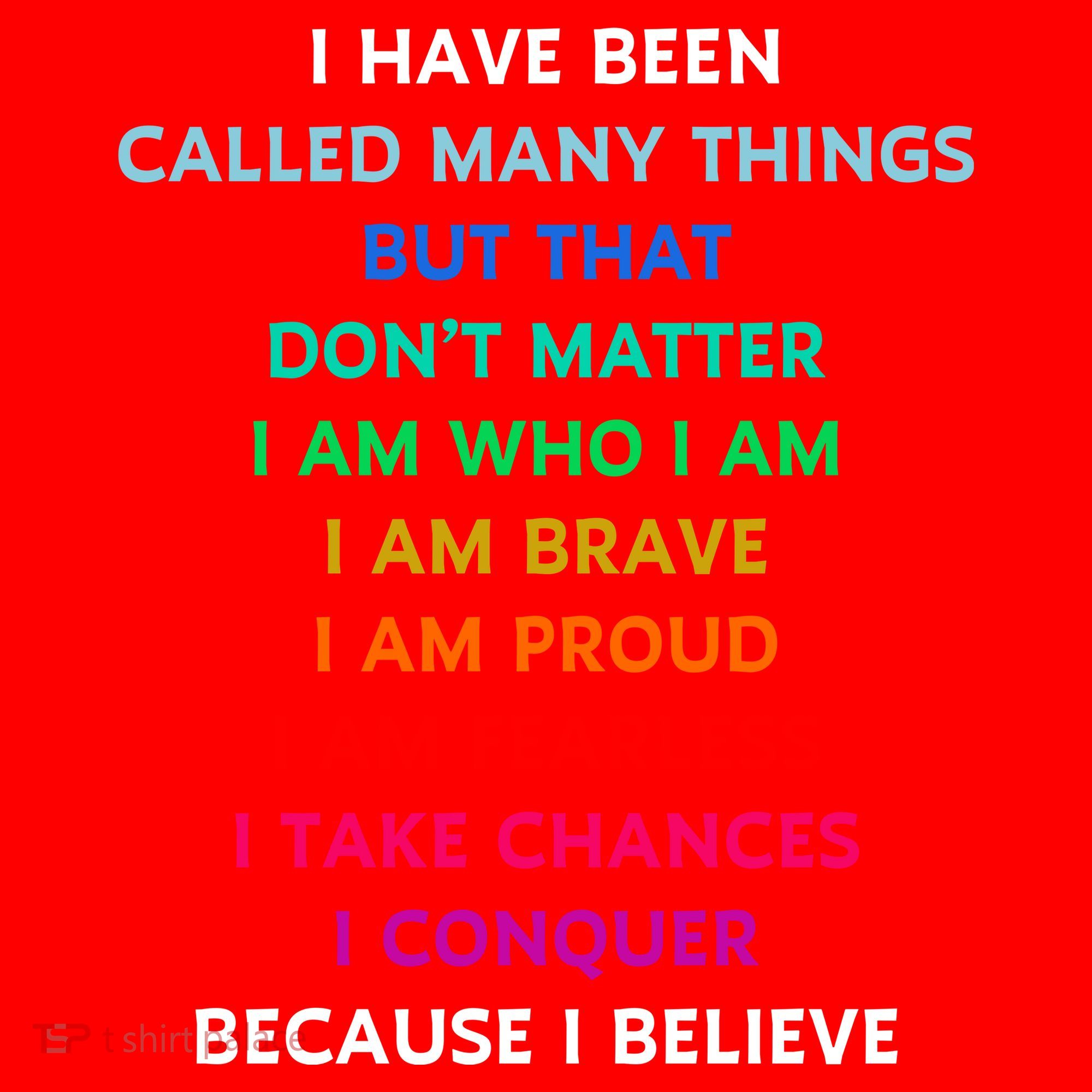 Because I Believe In Me Rainbow Mantra Santa Hat