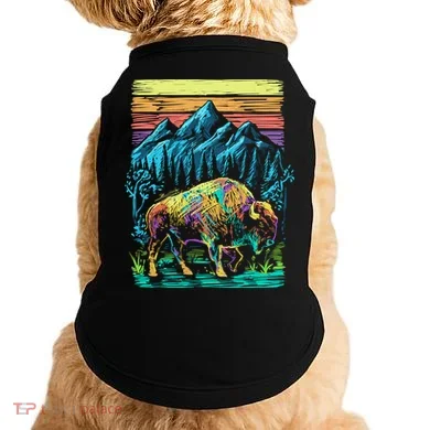 Bison Illustration Doggie Tank
