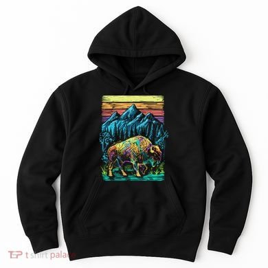 Bison Illustration Hoodie