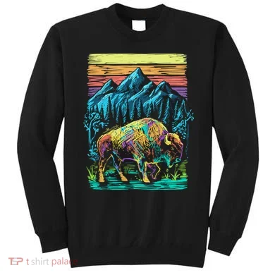 Bison Illustration Sweatshirt