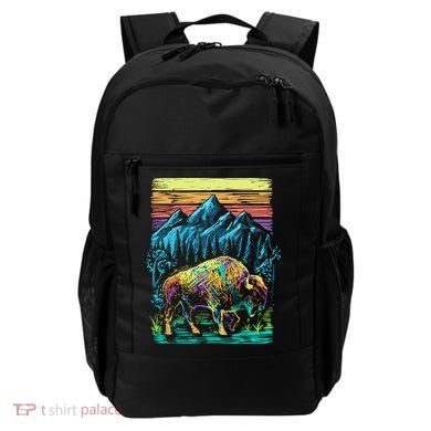 Bison Illustration Backpack