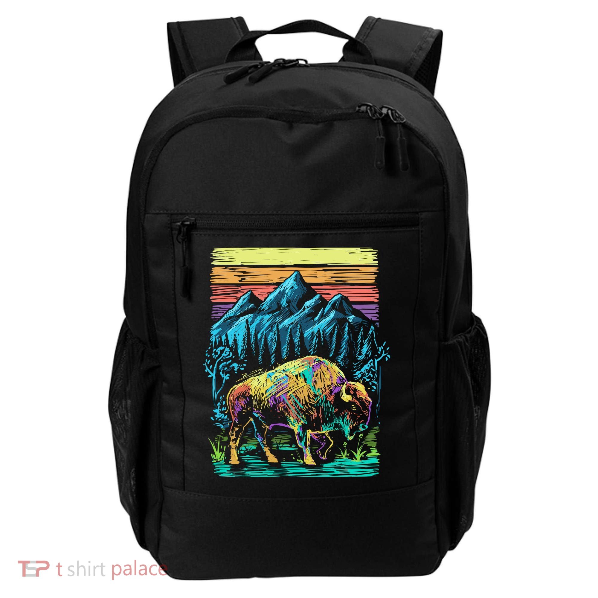 Bison Illustration Backpack