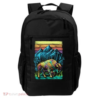 Bison Illustration Backpack