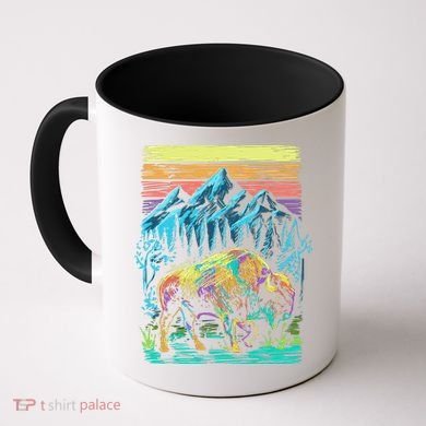 Bison Illustration Coffee Mug