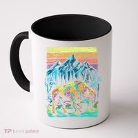 Bison Illustration Coffee Mug thumb 0