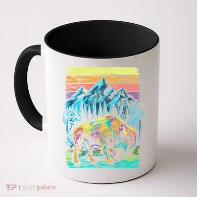 Bison Illustration Coffee Mug
