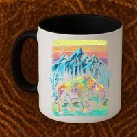 Bison Illustration Coffee Mug thumb 2