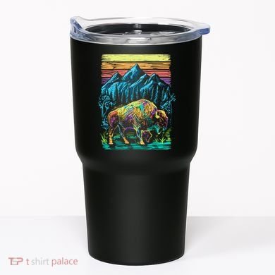 Bison Illustration Tumbler