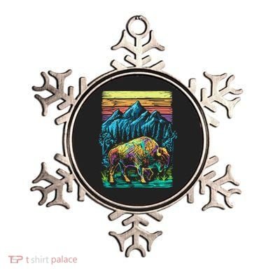 Bison Illustration Ornament