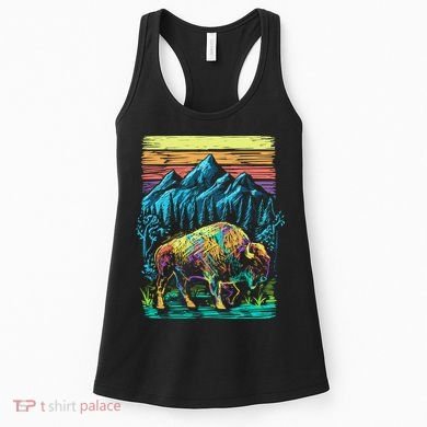 Bison Illustration Women's Tank Top
