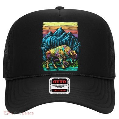 Bison Illustration Hat