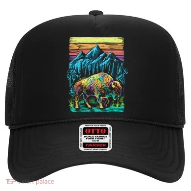 Bison Illustration Hat