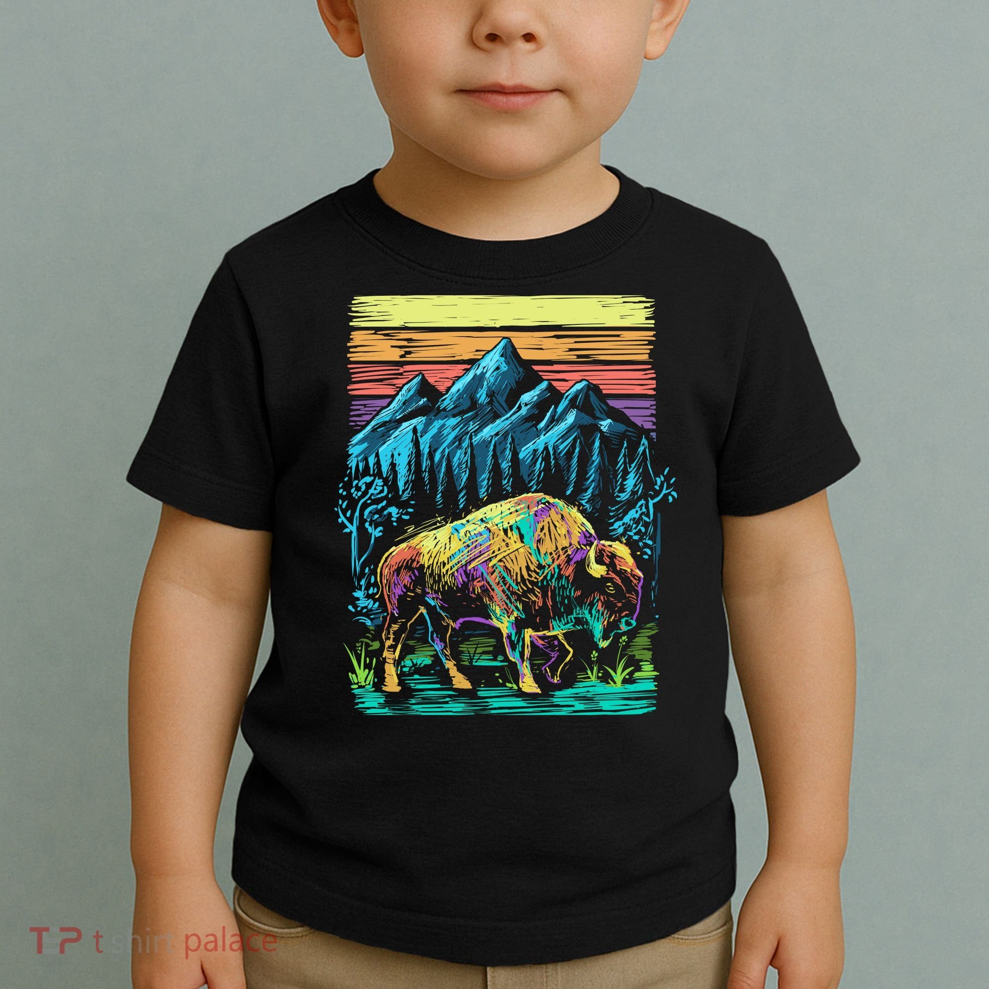 Bison Illustration Toddler T-Shirt