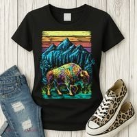 Bison Illustration Women's T-Shirt thumb 3