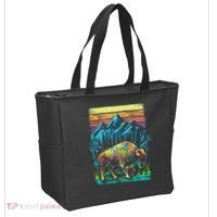 Bison Illustration Tote Bag thumb 2