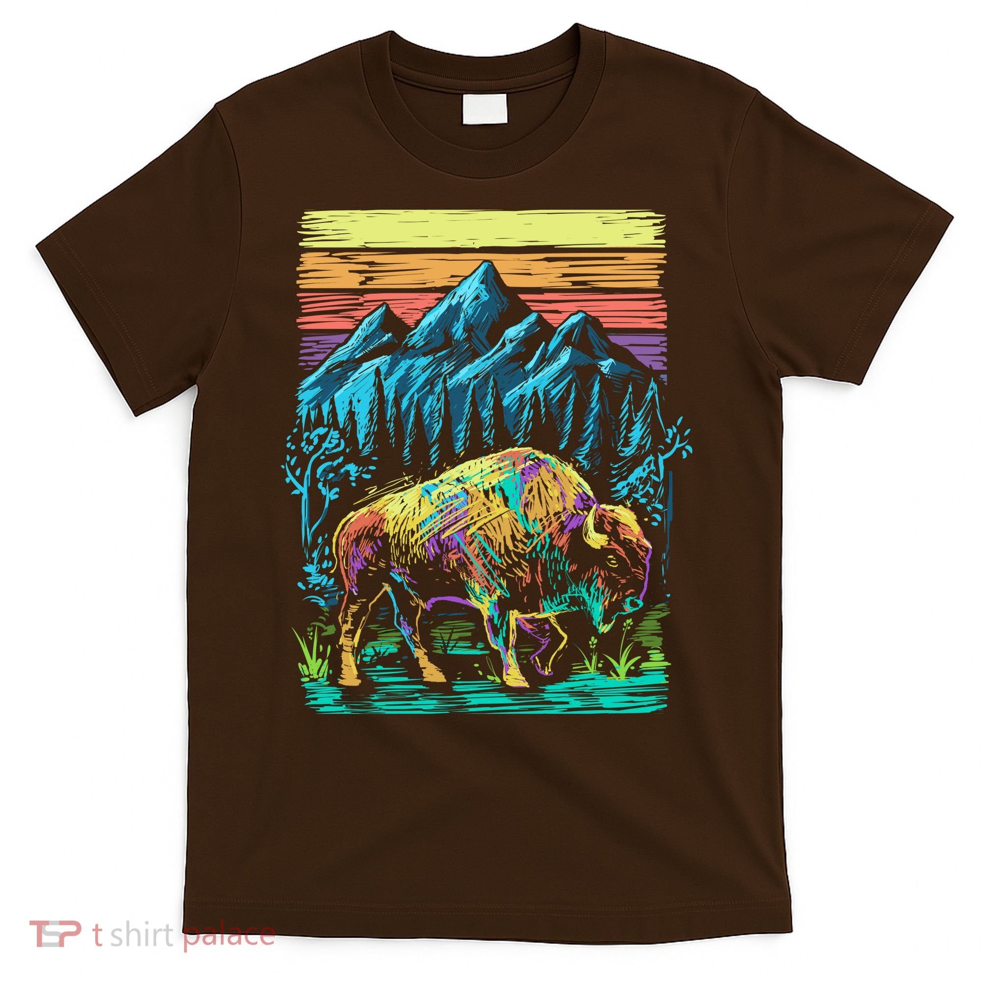 Bison Illustration T-Shirt