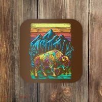 Bison Illustration Coaster thumb 0