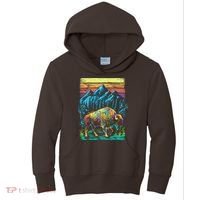 Bison Illustration Kids Hoodie thumb 0