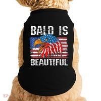 Bald Is Beautiful 4th Of July Independence Day Bald Eagle Doggie Tank thumb 0