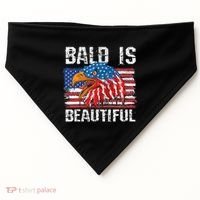 Bald Is Beautiful 4th Of July Independence Day Bald Eagle USA-Made Doggie Bandana thumb 0