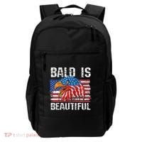 Bald Is Beautiful 4th Of July Independence Day Bald Eagle Backpack thumb 0