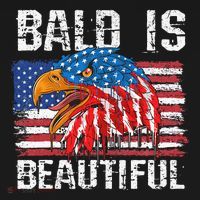 Bald Is Beautiful 4th Of July Independence Day Bald Eagle Women's Hoodie thumb 2
