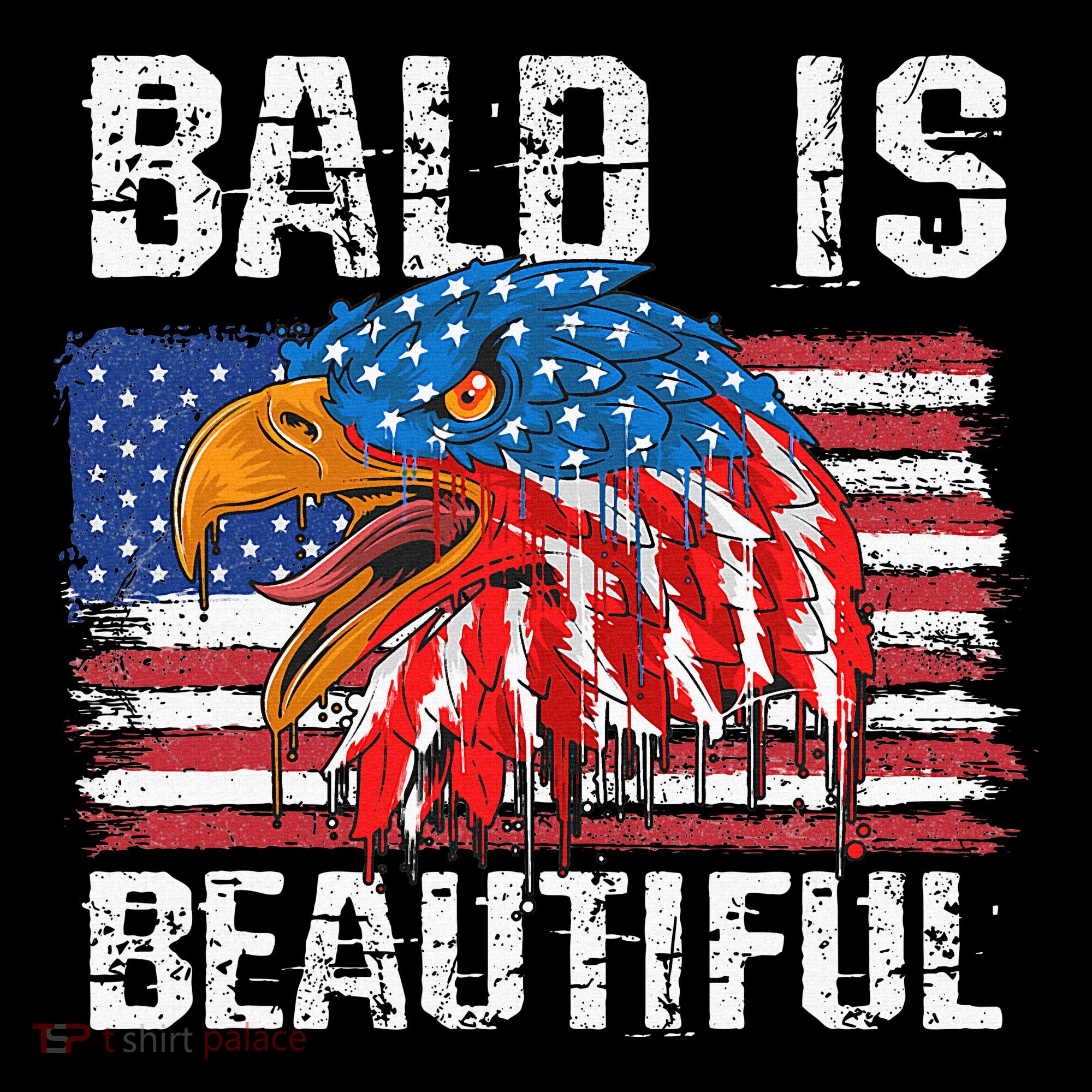 Bald Is Beautiful 4th Of July Independence Day Bald Eagle Women's Hoodie