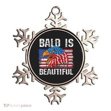 Bald Is Beautiful 4th Of July Independence Day Bald Eagle Ornament