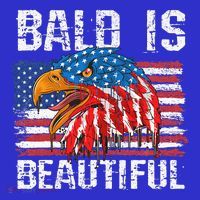 Bald Is Beautiful 4th Of July Independence Day Bald Eagle Sweatshirt thumb 3