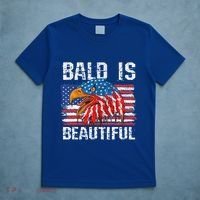 Bald Is Beautiful 4th Of July Independence Day Bald Eagle T-Shirt thumb 5