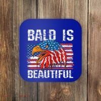 Bald Is Beautiful 4th Of July Independence Day Bald Eagle Coaster thumb 0