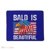 Bald Is Beautiful 4th Of July Independence Day Bald Eagle Mousepad thumb 0