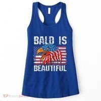 Bald Is Beautiful 4th Of July Independence Day Bald Eagle Women's Tank Top thumb 0