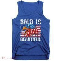 Bald Is Beautiful 4th Of July Independence Day Bald Eagle Tank Top thumb 0