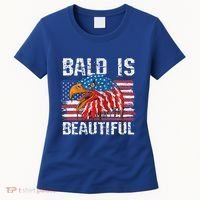 Bald Is Beautiful 4th Of July Independence Day Bald Eagle Women's T-Shirt thumb 0