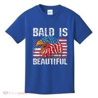 Bald Is Beautiful 4th Of July Independence Day Bald Eagle Kids T-Shirt thumb 0
