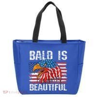 Bald Is Beautiful 4th Of July Independence Day Bald Eagle Tote Bag thumb 0