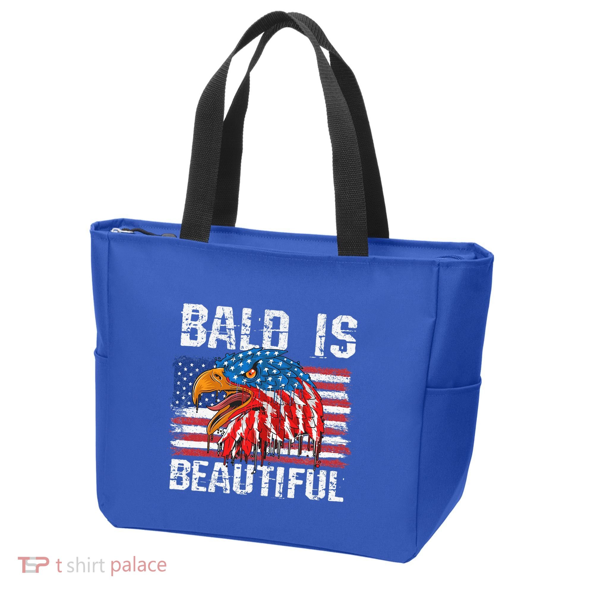 Bald Is Beautiful 4th Of July Independence Day Bald Eagle Tote Bag