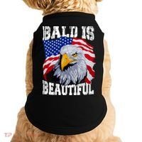 Bald Is Beautiful 4th Of July Independence Day Bald Eagle Doggie Tank thumb 0