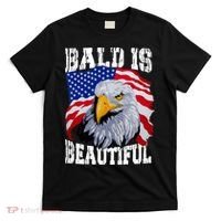 Bald Is Beautiful 4th Of July Independence Day Bald Eagle T-Shirt thumb 0