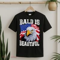 Bald Is Beautiful 4th Of July Independence Day Bald Eagle T-Shirt thumb 2
