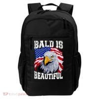 Bald Is Beautiful 4th Of July Independence Day Bald Eagle Backpack thumb 0