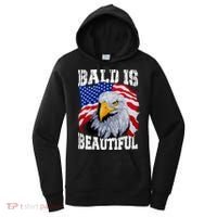 Bald Is Beautiful 4th Of July Independence Day Bald Eagle Women's Hoodie thumb 0