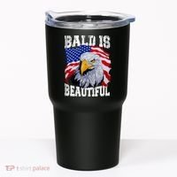 Bald Is Beautiful 4th Of July Independence Day Bald Eagle Tumbler thumb 0