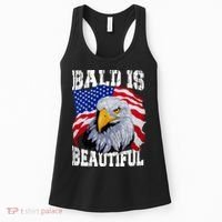 Bald Is Beautiful 4th Of July Independence Day Bald Eagle Women's Tank Top thumb 0