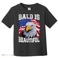 Bald Is Beautiful 4th Of July Independence Day Bald Eagle Toddler T-Shirt thumb 0