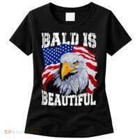 Bald Is Beautiful 4th Of July Independence Day Bald Eagle Women's T-Shirt thumb 0
